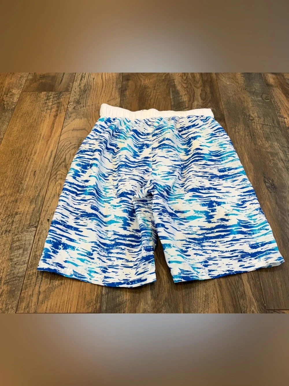 OshKosh B'gosh Boys Shark Print Swim Shorts, Size 14, Blue White Boys Swimwear